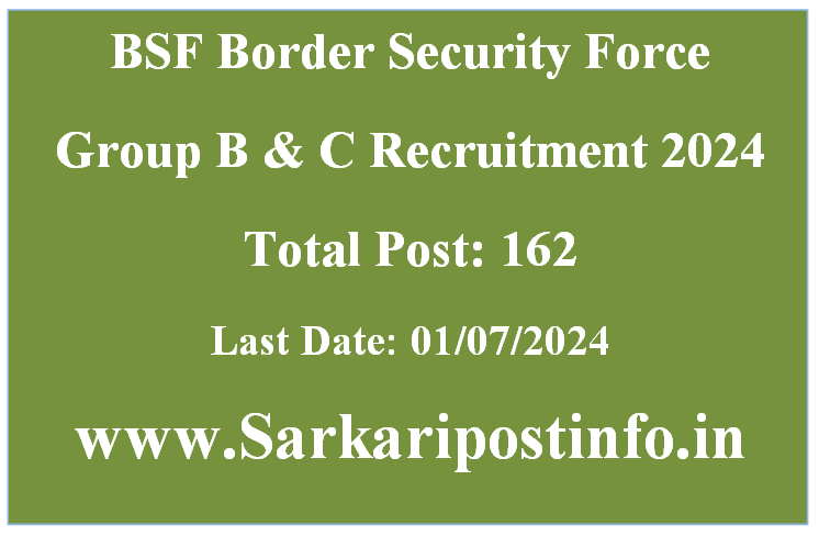 BSF Group B & C Recruitment 2024