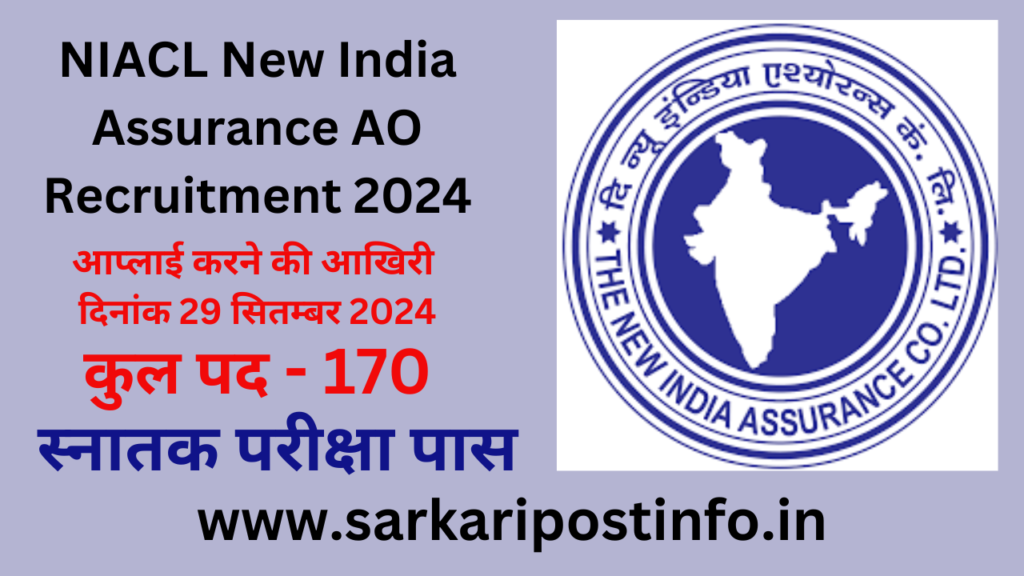 NIACL New India Assurance AO Recruitment 2024