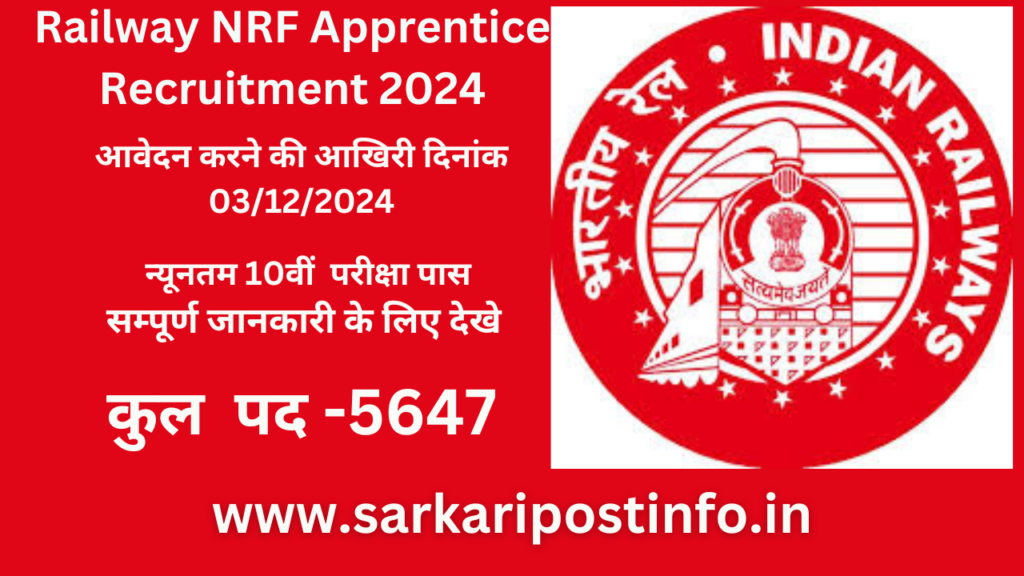 Railway NRF Apprentice Recruitment