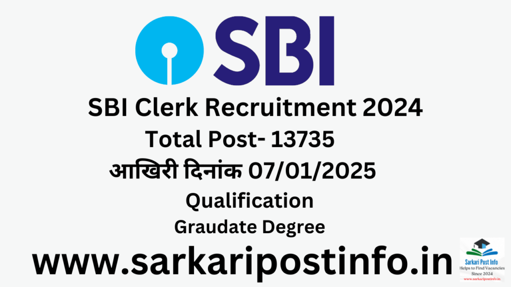 SBI Clerk Recruitment 2024