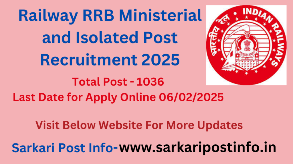 Railway RRB Ministerial and Isolated Post Recruitment 2025