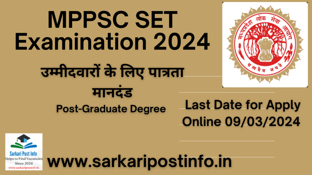 MPPSC SET Examination 2024