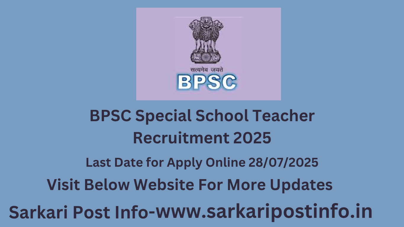 BPSC Special School Teacher Recruitment 2025