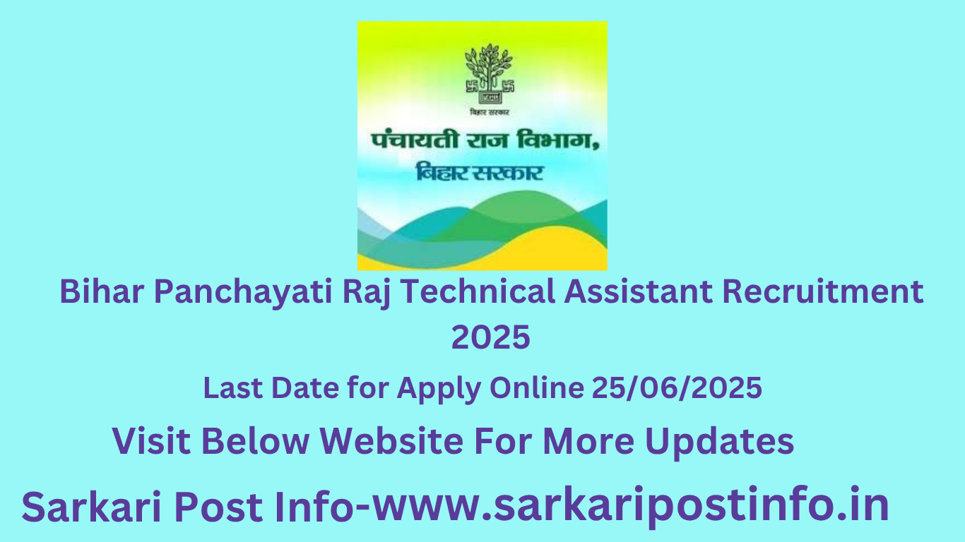 Bihar Panchayati Raj Technical Assistant Recruitment 2025
