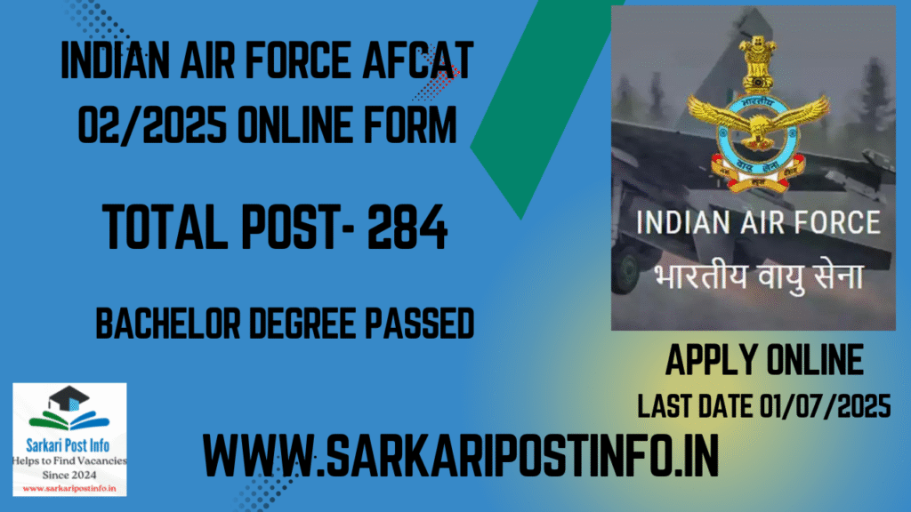 Indian Air Force AFCAT 02/2025 Online Form