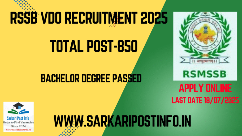 RSSB VDO Recruitment 2025