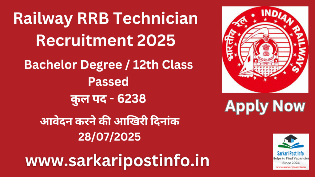 Railway RRB Technician Recruitment 2025