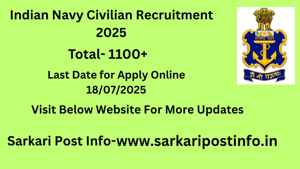 Indian Navy Civilian Recruitment 2025