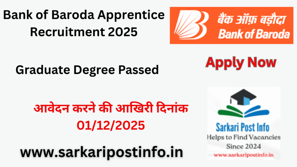 Bank of Baroda Apprentice Recruitment 2025
